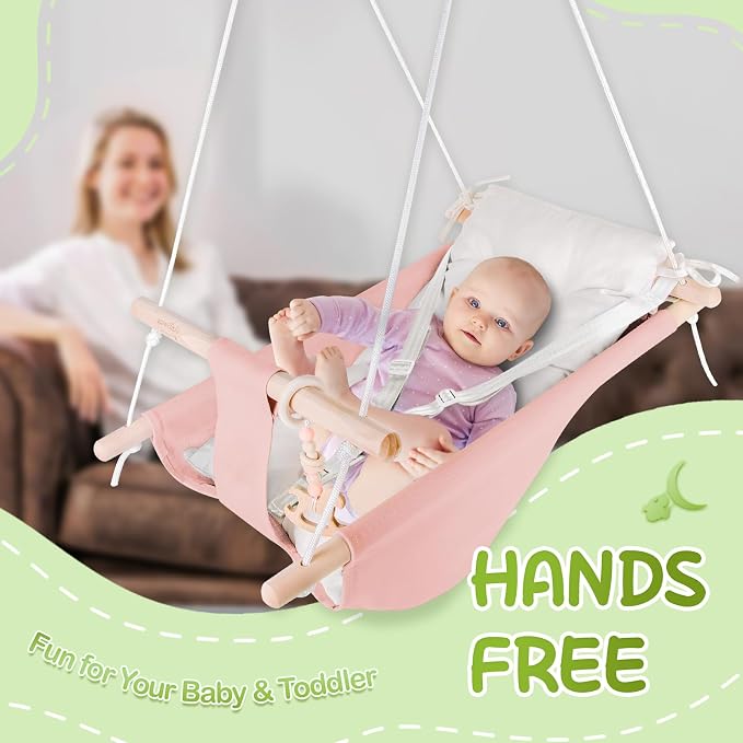 Baby Swing Indoor and Outdoor, Canvas Hammock Swing - Image 6