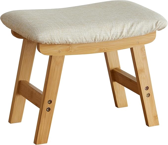 Foot Stools Ottoman, Small Foot Stool Ottoman, and Footstool, Wooden Foot Stool by VIEWCARE