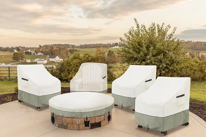 Patio Swivel Chair Cover 4 Pack, Waterproof Heavy Duty Outdoor Chair Covers - Image 9