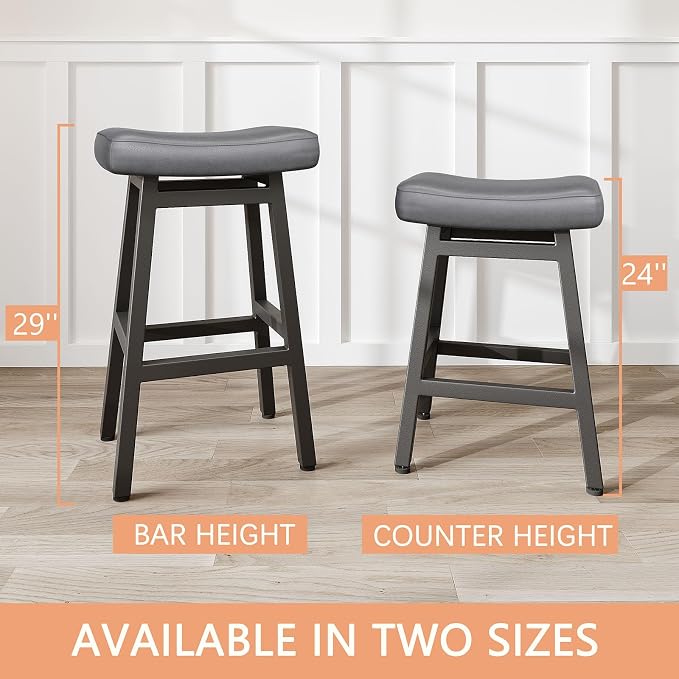 29 Inches Bar Stools Set of 2, Bar Height Barstools - Image 5