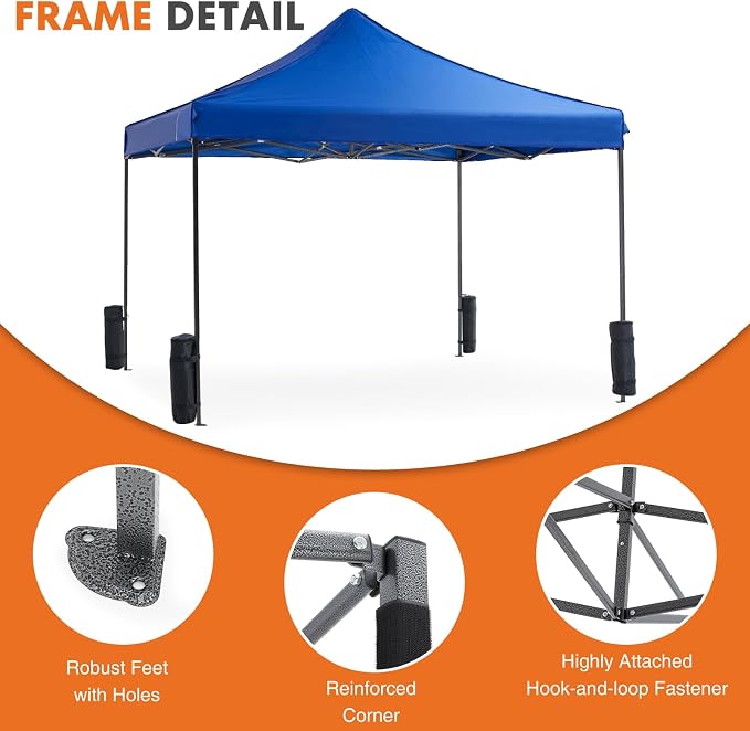 Sweetcrispy 10 x 10 Ft Pop Up Canopy Tent Outdoor Use, Portable Shade - Image 5