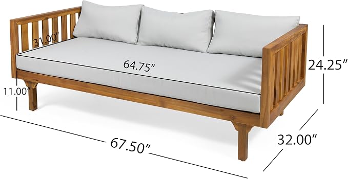 Merax Outdoor Acacia Wood Conversation Set - Image 5