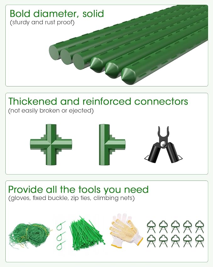4 Pack Cucumber Trellis, Garden Trellis - Image 6