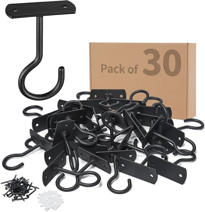 30Pack Ceiling Hooks Bulk 2.5in by QualityEfficiency