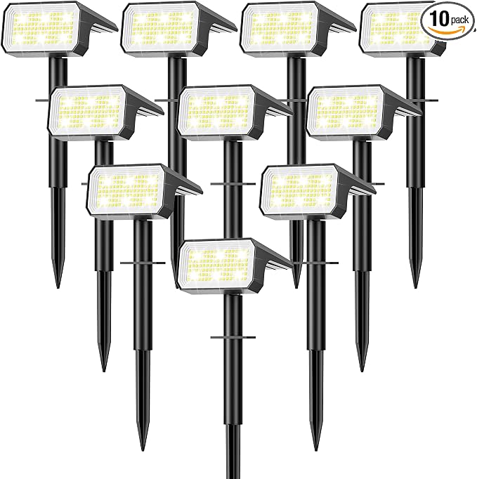Solar Spot Lights Outdoor, 4 Modes Auto On/Off Solar Landscape Spotlights by Flaow