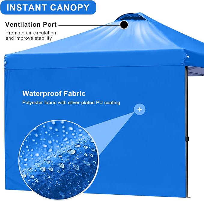 KAMPKEEPER 10x10 Pop-Up Canopy Tent, Waterproof, Portable Shade - Image 3