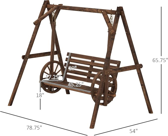 Outsunny 2-Seat Porch Swing - Image 7