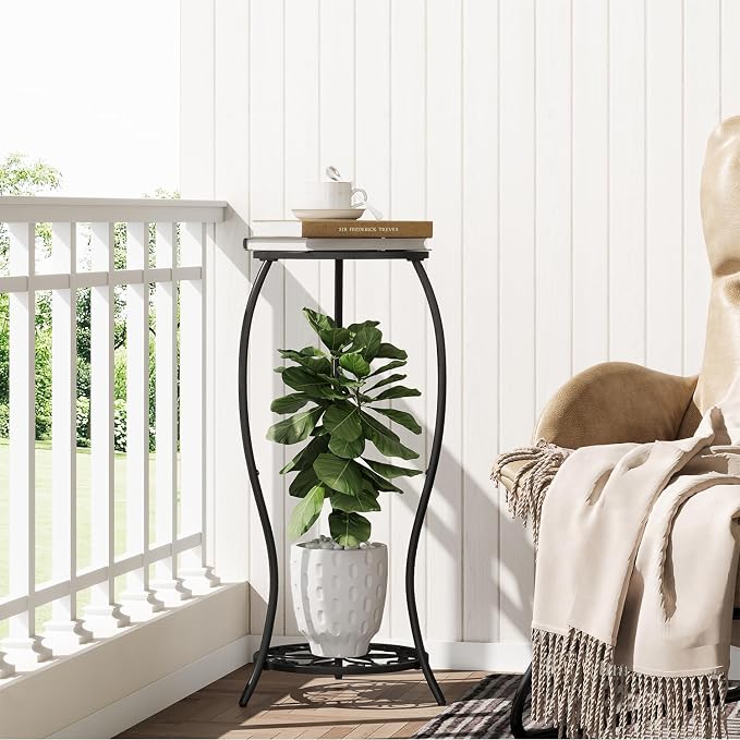 Plant Stand Indoor Outdoor, 2 Tier Metal Tall Plant Stand, Flower Pot Stand - Image 6
