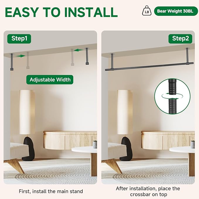 2 pcs Hanging Planters Rod, Plant Hanger Indoor - Image 3