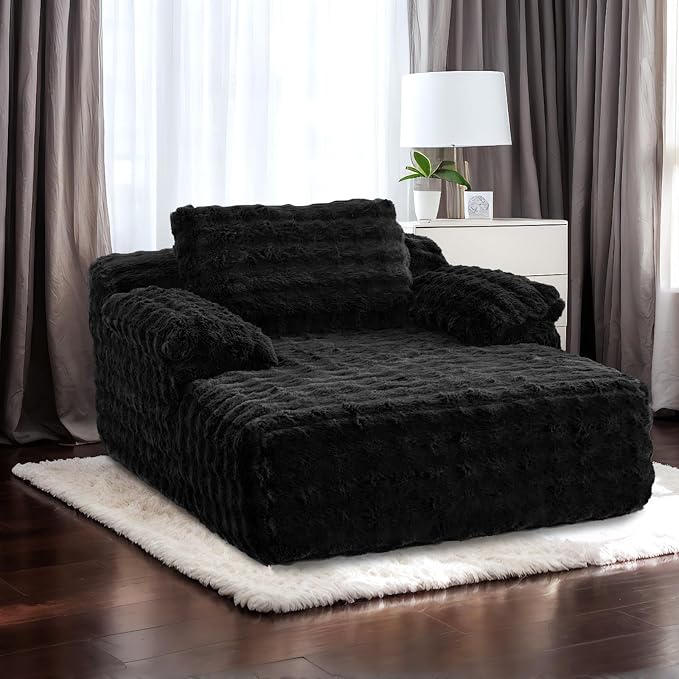 VINGLI 67.7" Oversized Chaise Lounge Chair Indoor Reading Chairs Comfy Bubble - Image 8