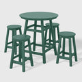 WestinTrends Malibu 5-Piece HDPE Outdoor Patio Dining Bar Bistro Table Set by WestinTrends