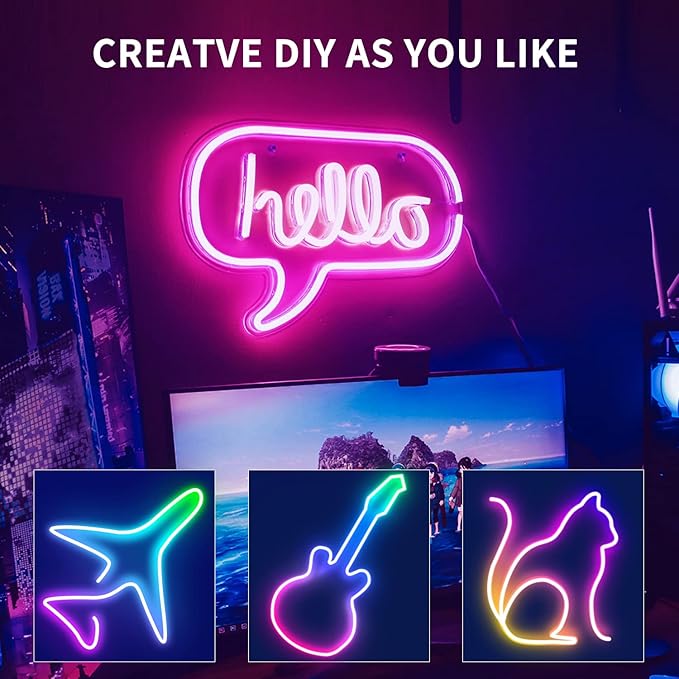 32.8ft LED neon Lights with Remote APP Control IP65 Waterproof Flexible Neon - Image 5