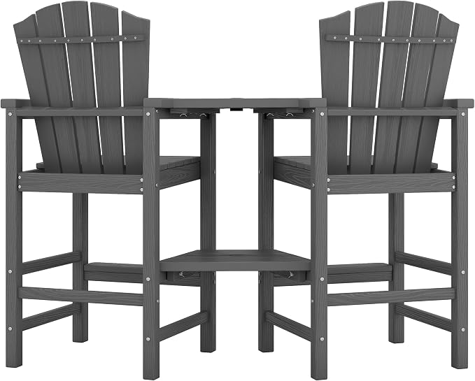 KINGYES Tall Adirondack Chair Set of 2, All-Weather HDPE Outdoor Adirondack - Image 13