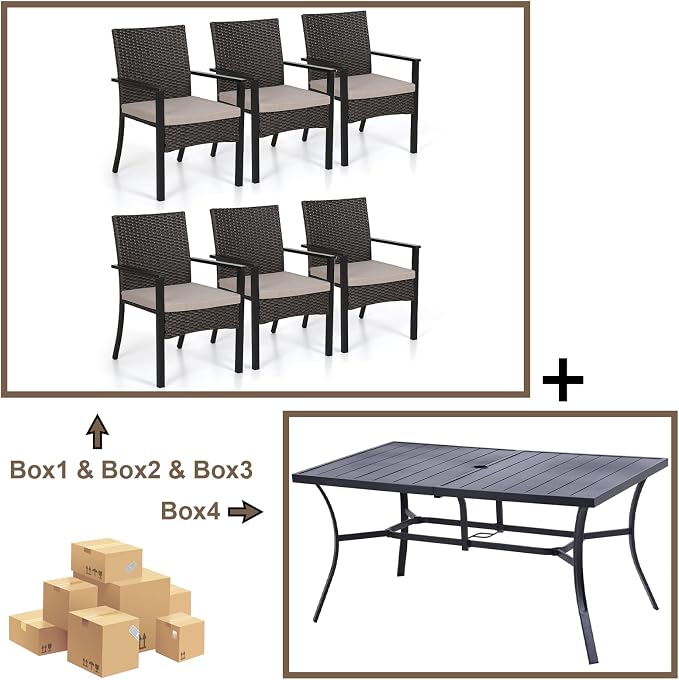 Sophia & William 7 Pieces Patio Dining Set - Image 8