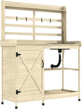 Outsunny Outdoor Wooden Potting Bench Table by Outsunny