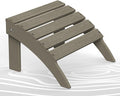 BRIOPAWS Adirondack Ottoman | Folding | HDPE Plastic | Wood Grain Outdoor Foot by BRIOPAWS