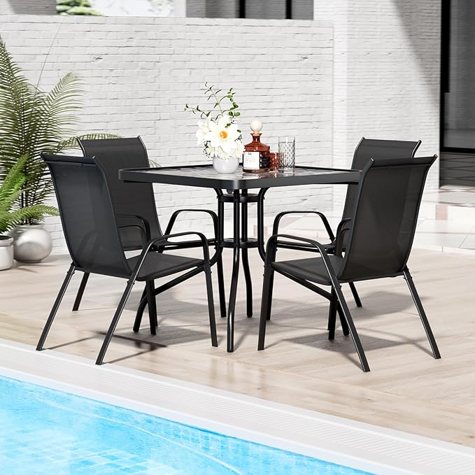 TLSUNNY Patio Dining Set 5 Pieces, All Weather Outdoor Furniture W/30"X 30" - Image 9