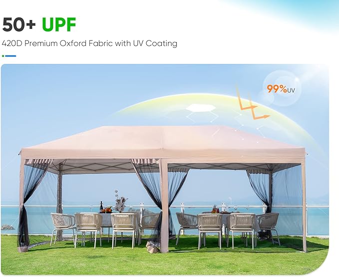 Quictent 10'x20' Pop up Screened Canopy Tent - Image 5