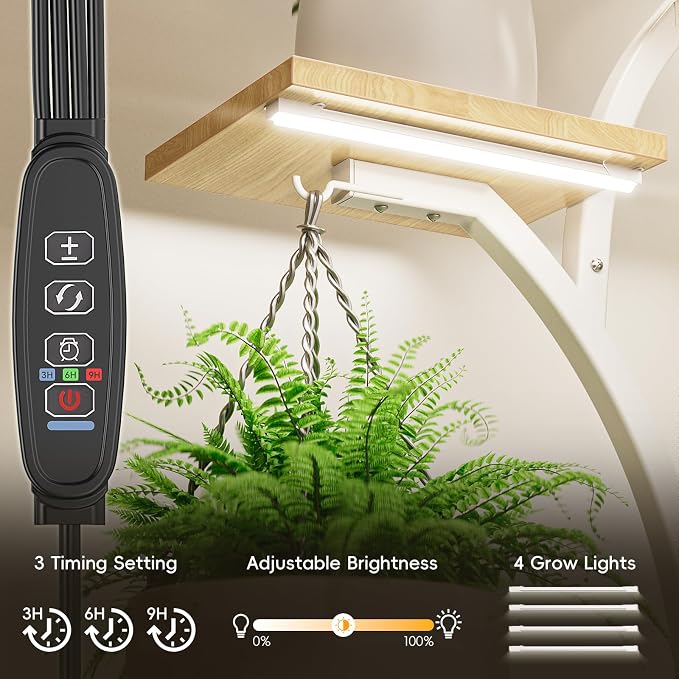 Plant Stand Indoor with 4 Grow Lights - Image 4