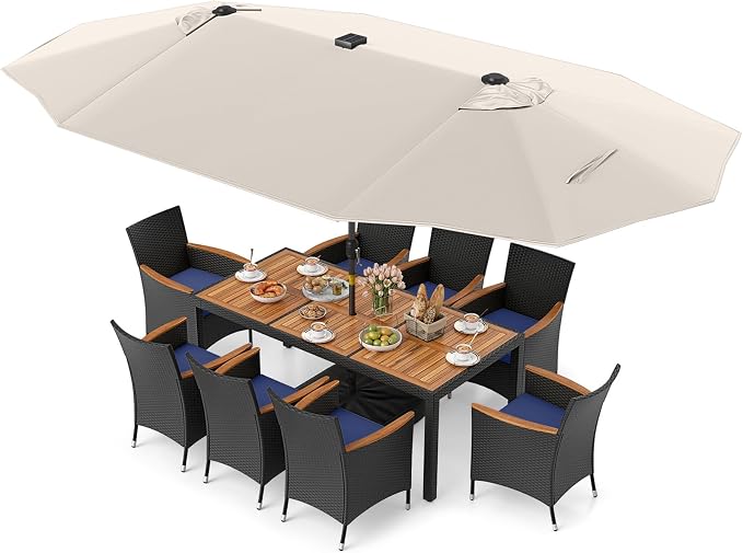 Tangkula 11 Pieces Patio Dining Set by TANGKULA