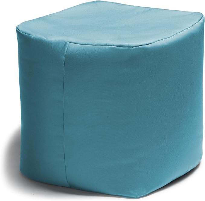 Jaxx Luckie Outdoor Patio Bean Bag Ottoman, Light Blue by Jaxx