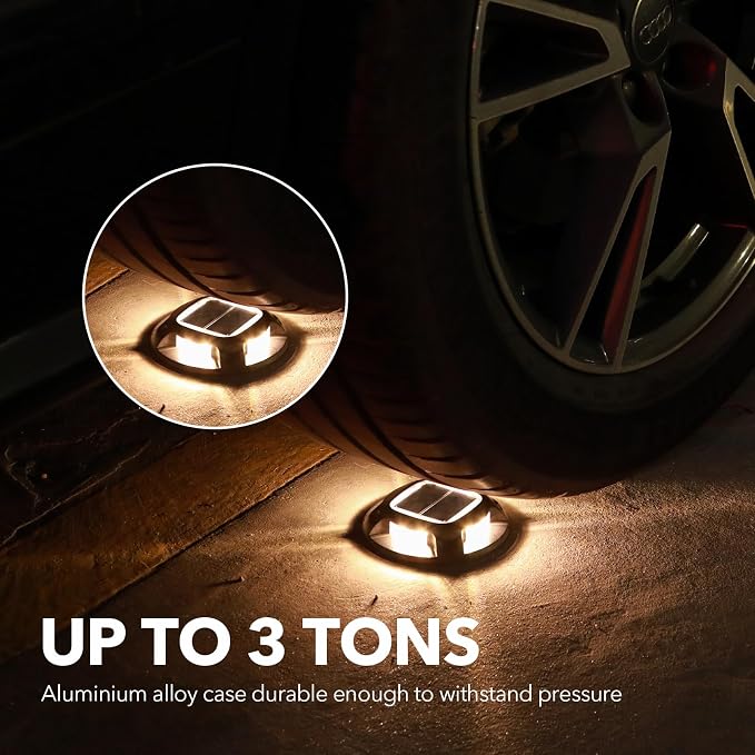 AGPTEK Solar Driveway Lights Outdoor 12 Pack, 2 Color Modes LED Deck Dock - Image 5