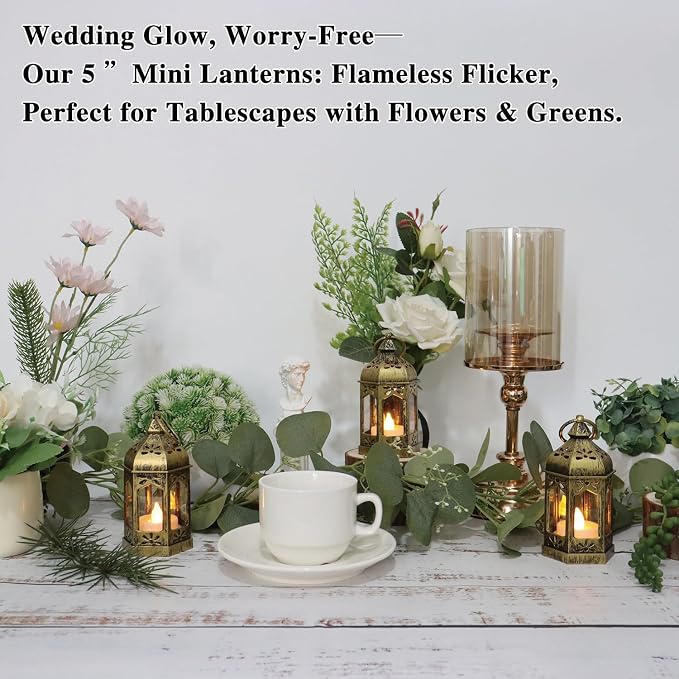 LLQ 12Pcs 5-Inch Ramadan Mini Lanterns - Image 6