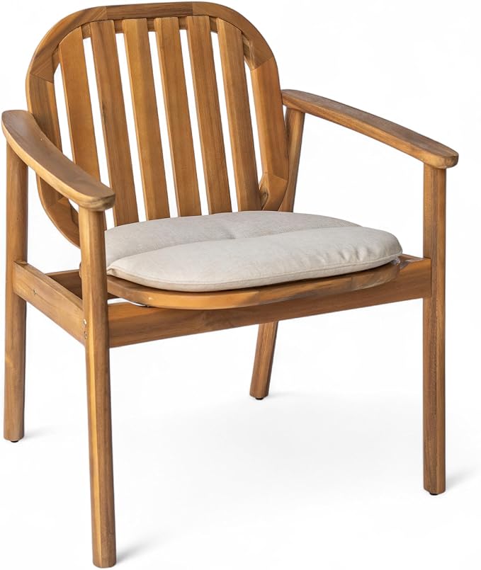 Christopher Knight Home Meja Acacia Wood Outdoor Dining Set - Image 6