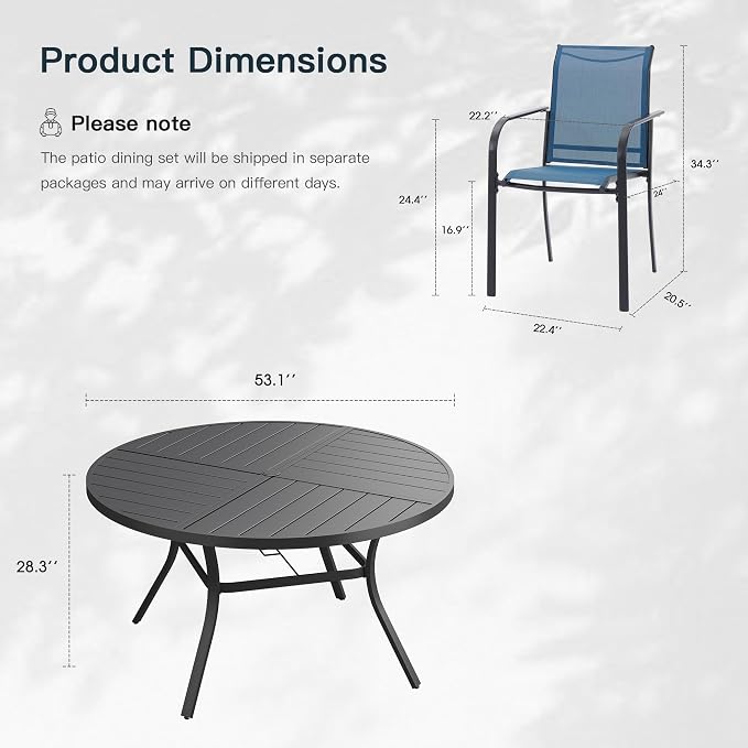 VICLLAX 9 Pieces Patio Outdoor Dining Set - Image 2
