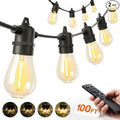 addlon 100FT LED Outdoor String Lights, Remote Dimmable Patio Lights by addlon