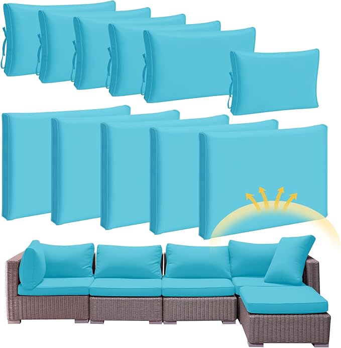 Patelai 11 Pcs Waterproof Patio Cushion Covers by Patelai