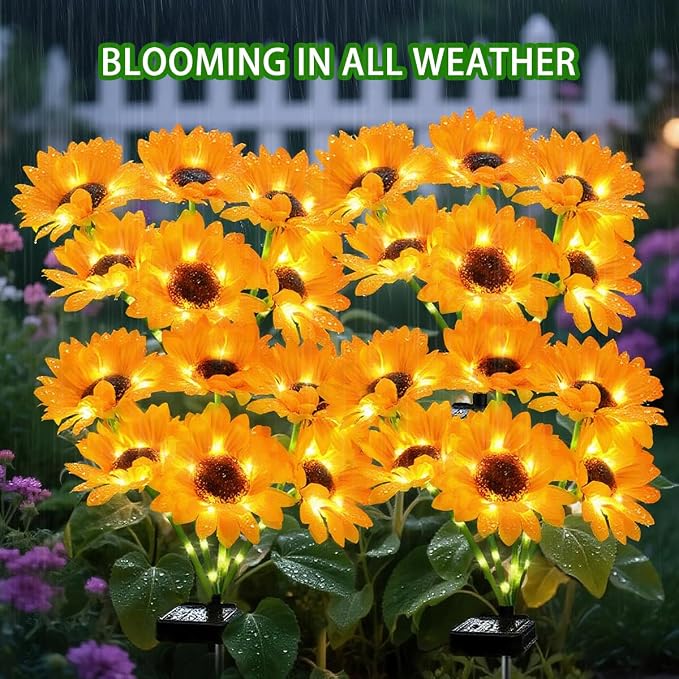 Solar Sunflower Lights 2 Pack - Image 8