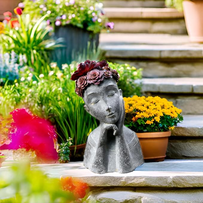 Newman House Studio Succulents Face Planters Pots Head - Image 10