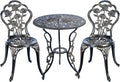 C/G 3 Piece Bistro Set, Outdoor Patio Table, Anti-Rust Cast Aluminum by C%2FG+patio+casa