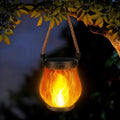 iBaycon 1 Pack Solar Lanterns Lights, Halloween Flickering Flame Garden Lights by iBaycon