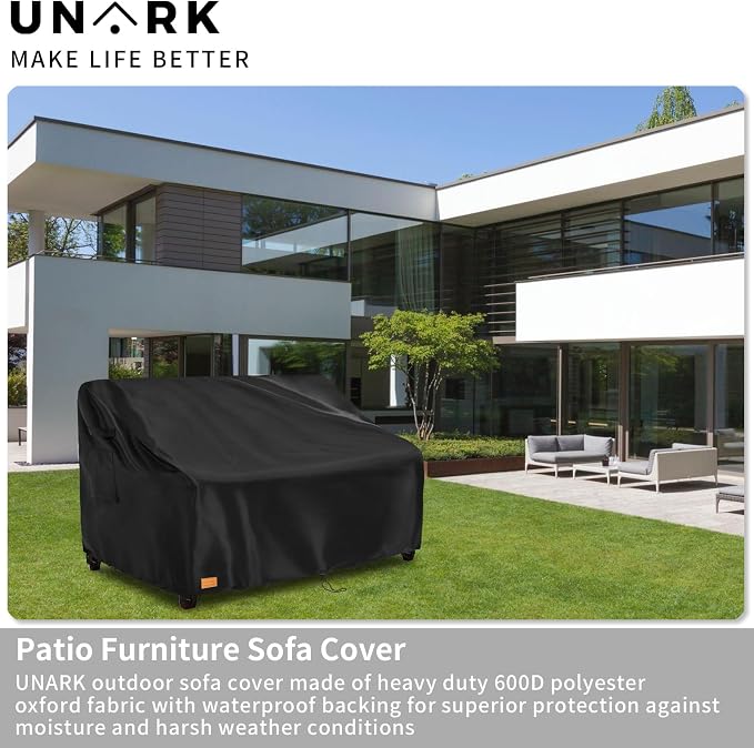 Outdoor 2 Seater Loveseat Cover, Waterproof Heavy Duty Patio Furniture Covers - Image 5