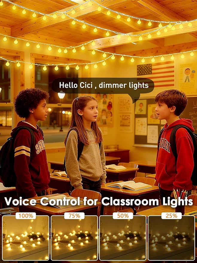 LORRYTE 2026 New Connectable 43FT Smart Voice Controlled Globe String Lights - Image 2