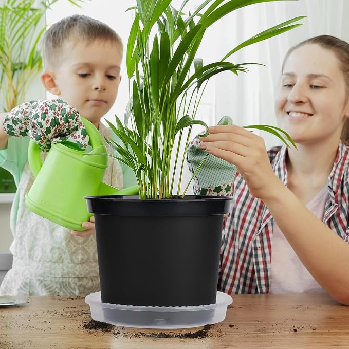 GREANER Plant Nursery Pots, 10 Inch Round Sturdy Garden Pots - Image 7