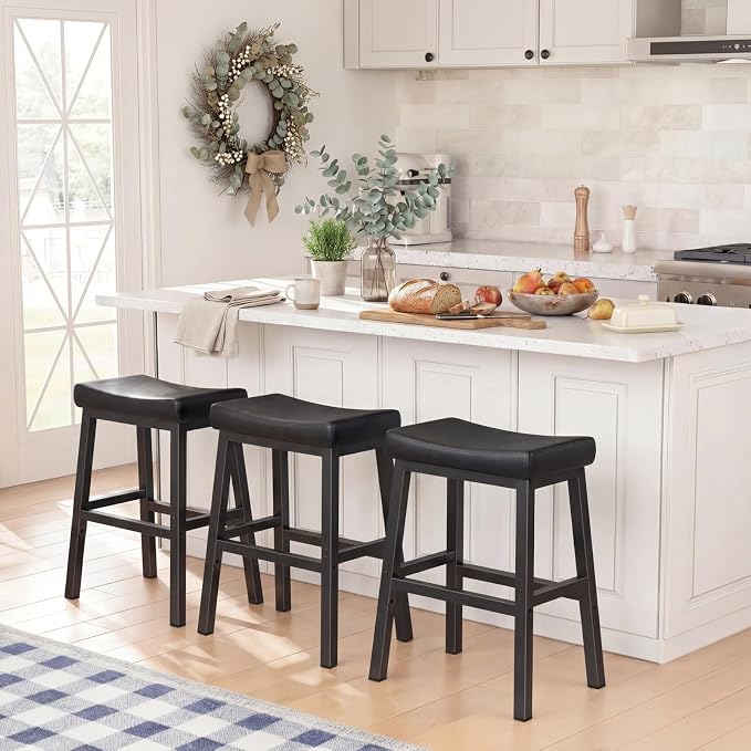24 Inch Bar Stools for Kitchen Island, Kitchen Chairs Counter Height Stools - Image 2