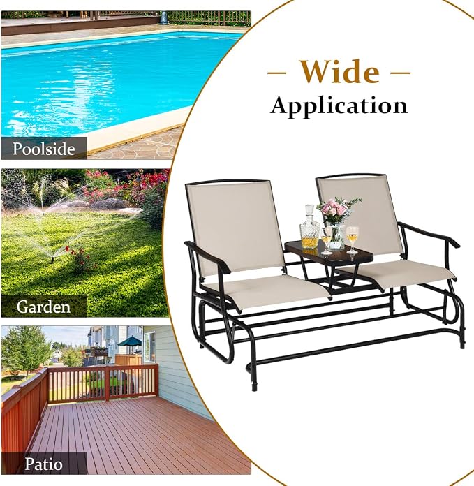 Giantex Patio Bench Glider Chair - Image 7