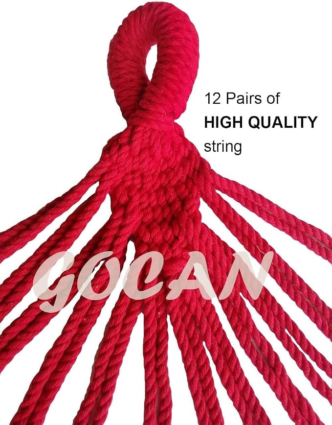 Brazilian Double Hammock 2 Person Extra Large Canvas 250x160cm Total Length - Image 5