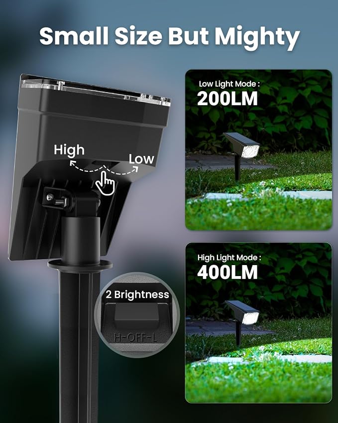 Solar Spot Lights Outdoor, Solar Lights Outdoor Waterproof IP65, Compact Design - Image 3