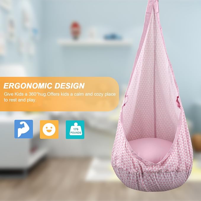 YAERSI Kids Pod Swing Seat, Hammock Chair - Image 3