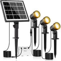 MEIHUA Solar Spot Lights Outdoor, 3 in 1 Landscape Spotlights 2700K Warm White by MEIHUA