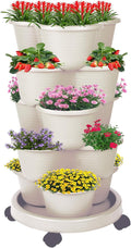 5-Tier Vertical Garden Tower Stackable Planter by Pinky+Family