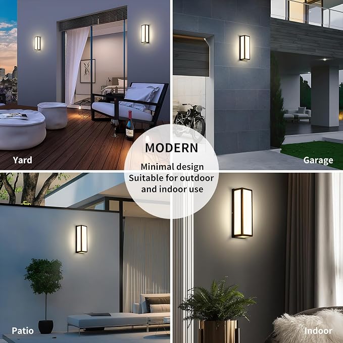 LANFU LED Aluminum Wall Sconce Waterproof Outdoor Wall Light, Modern Porch Wall - Image 4