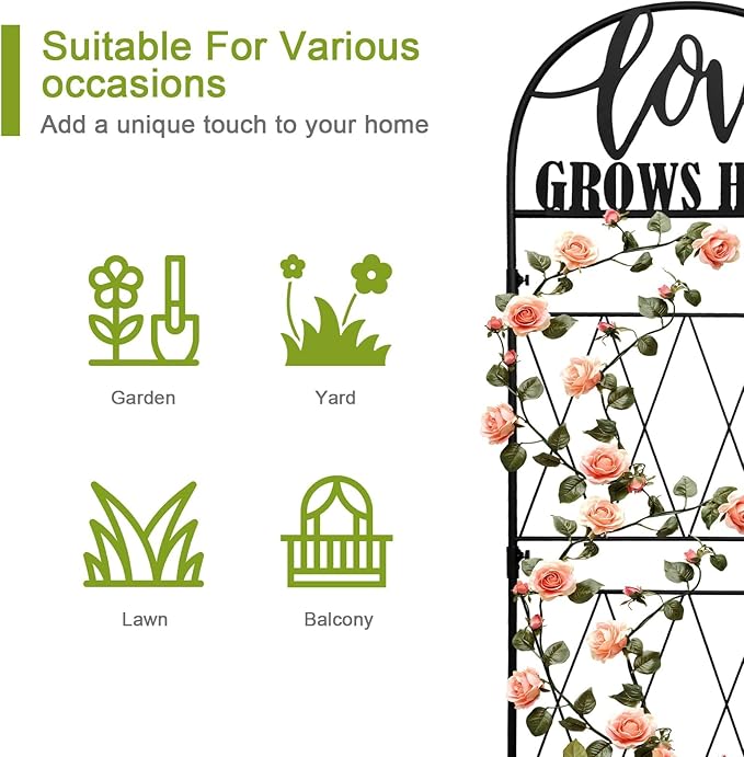 hogardeck 45 * 14 inch Metal Garden Trellis - Image 3