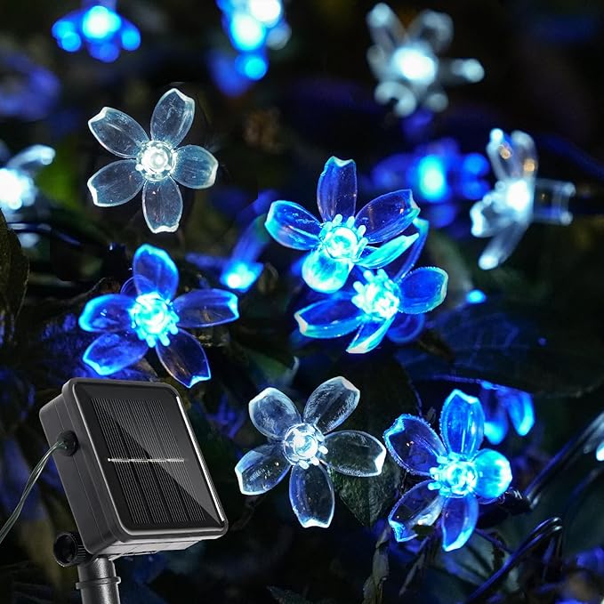 60 LED Solar String Lights Outdoor Waterproof Flower Fairy Lights by Unknown