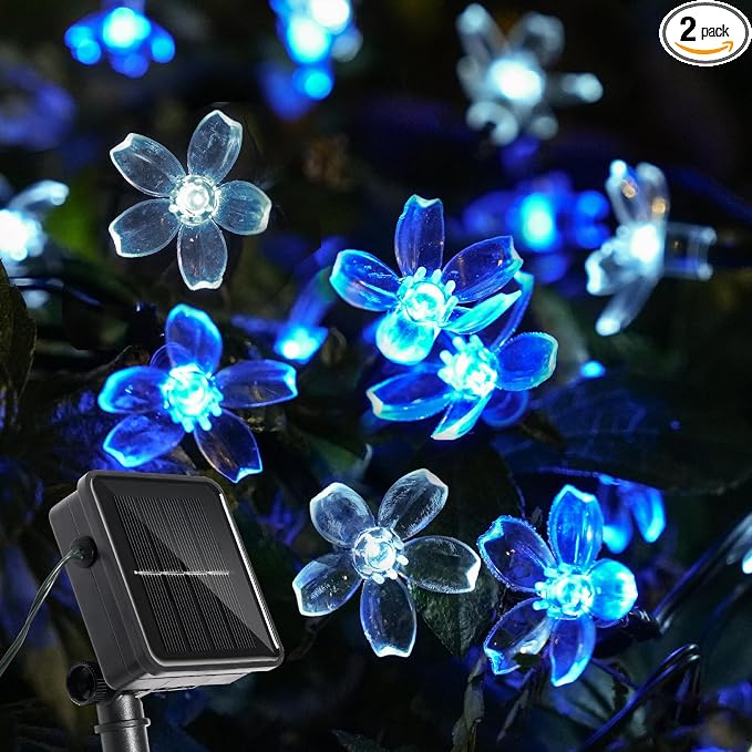 2 Pack Total 52FT 120 LED Solar String Lights Outdoor Waterproof Flower Fairy by Unknown