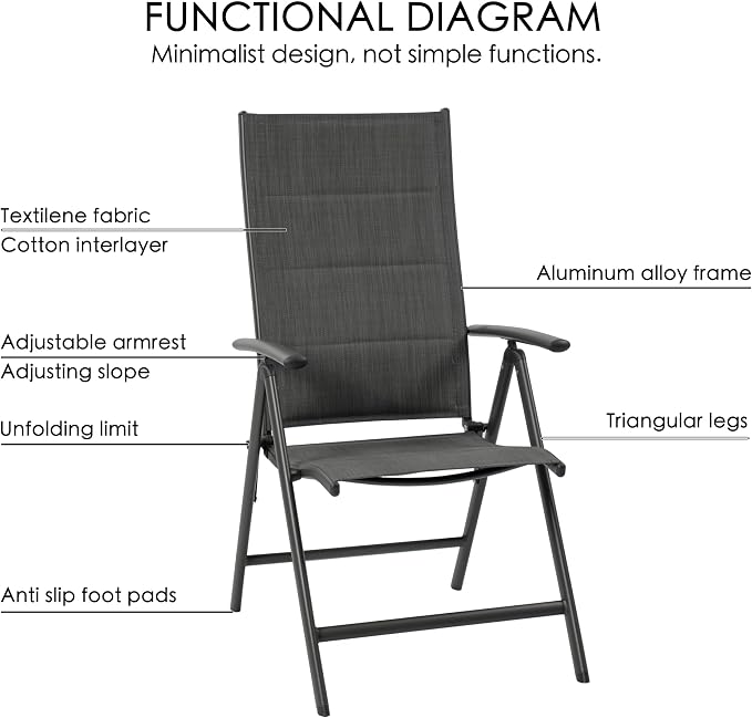 Kozyard Coolmen 2-Pack Outdoor Patio Dining Chair Set - Image 3